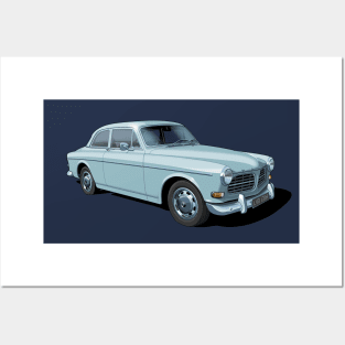 volvo amazon in light blue Posters and Art